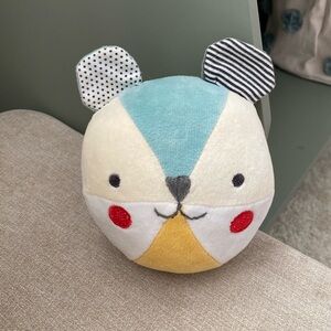 Petit Collage organic cotton soft chime rattle busy baby ball with crinkle ears